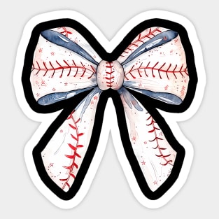 Baseball Mom Coquette Bow Mothers Day Baseball Mama Sticker